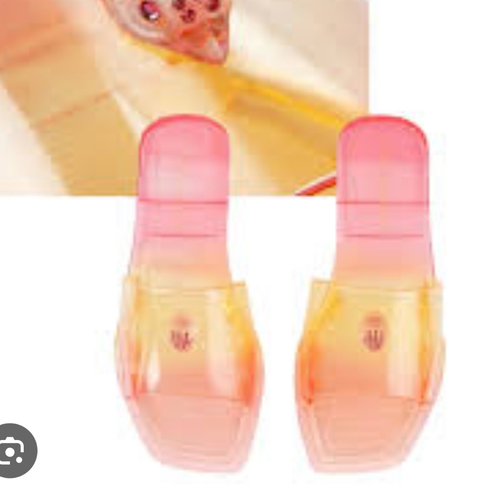 Iridescent Pink Jelly Slide Sandals Madison Kurtgeiger New With The Box - Picture 2 of 13